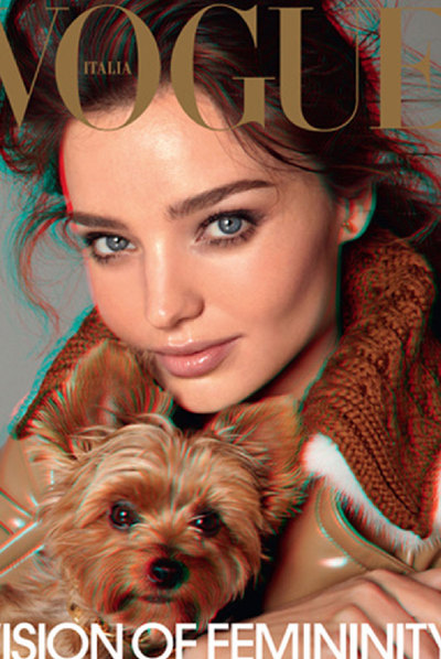 Miranda Kerr, nueva chica de portada en tres dimensiones