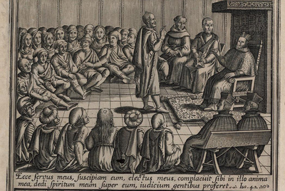 Fragmento de uno de los libros de la exposición  Memoria de los moriscos. Escritos y relatos de una diáspora cultural , en la Biblioteca Nacional.