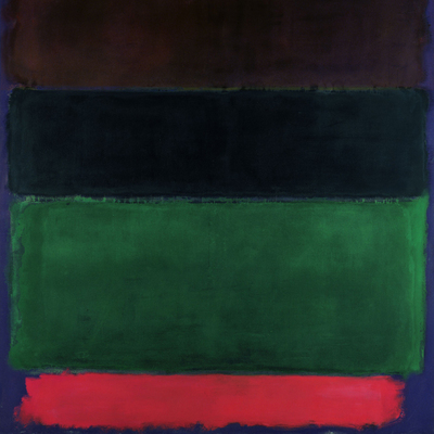  Rojo, marrón, negro, verde, rojo   (1962),  de Mark Rothko.