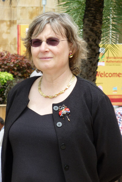 Ingrid Daubechies en el congreso de Hyderabad (India).