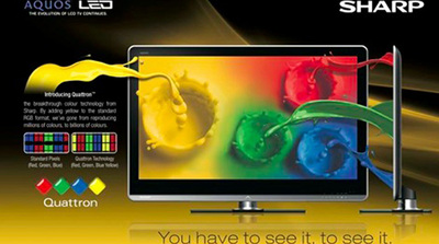 TV LE925 Quattron 3D LCD, de Sharp.