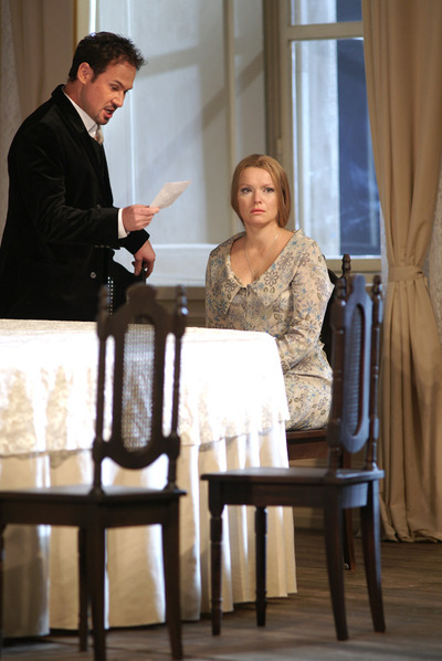 Mariusz Kwiecien y Tatiana Monogarova, en  Eugenio Oneguin. 
