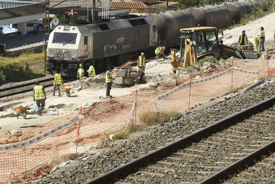 Restos romanos bajo las obras del AVE en Ourense