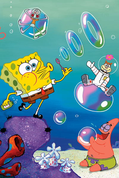  Las tardes con dibujos han desaparecido en favor de los canales temáticos de la TDT. Hoy se mezclan acción, humor y personajes adolescentes. En la imagen Bob Esponja. 