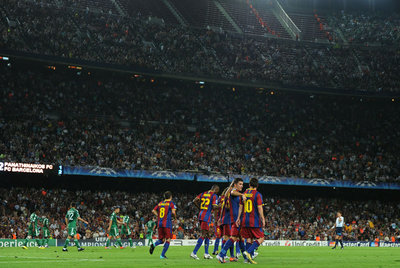 Partido entre el Barça y el Panathinaikos, el martes pasado.