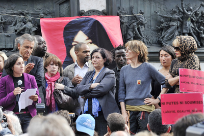 Una imagen de la manifestación celebrada en París el 12 de septiembre de 2010, en apoyo a Sakineh Ashtianí.