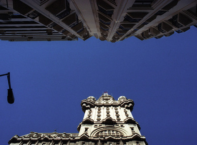 Fachada del Palacio Salvo, en Montevideo.