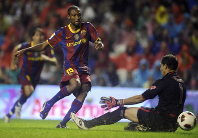 Keita marca el primer gol del Barcelona al Athletic.