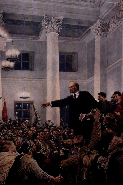  Lenin proclama el poder soviético  (1947), de Vladímir Serov.
