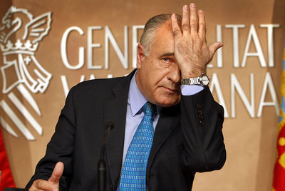 Rafael Blasco, ayer, durante la rueda de prensa sobre el supuesto desvío a bienes inmuebles de subvenciones para ONG.