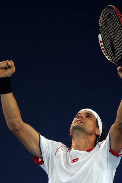 Ferrer celebra su victoria.