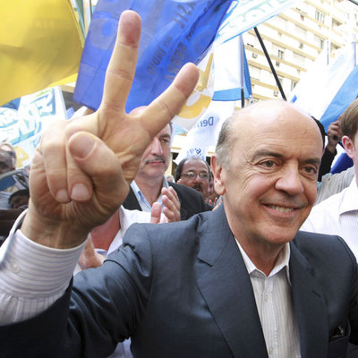 José Serra, en un mitin celebrado el miércoles en Porto Alegre.
