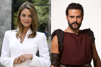 Amaia Salamanca  (Felipe y Letizia)  y Roberto Enríquez  (Hispania) .