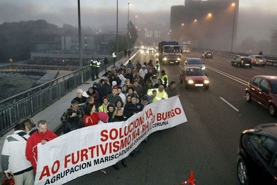 Los mariscadores de A Coruña retoman las protestas