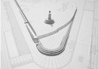 Recreación de la remodelación de la Plaza de las Cortes