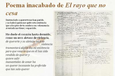 Poema inacabado de Miguel Hernández incluido en el estudio de la profesora de la Universidad de Alicante Carmen Alemany.