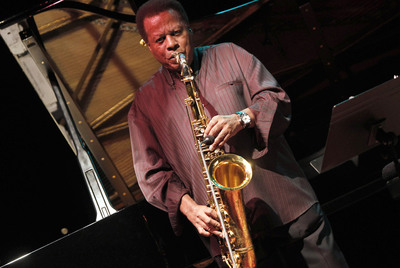 Wayne Shorter, anoche durante su actuación en el Festival de Jazz de Madrid.