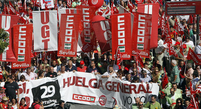 Manifestación en Sevilla contra la reforma laboral el pasado 29 de septiembre.