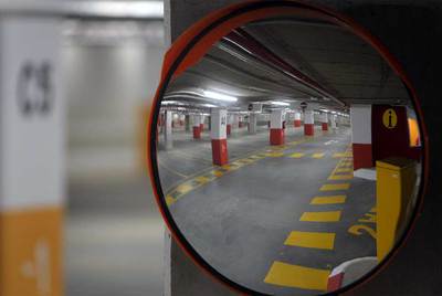 Aparcamiento subterráneo de la Ciudad Universitaria, uno de los siete construidos.