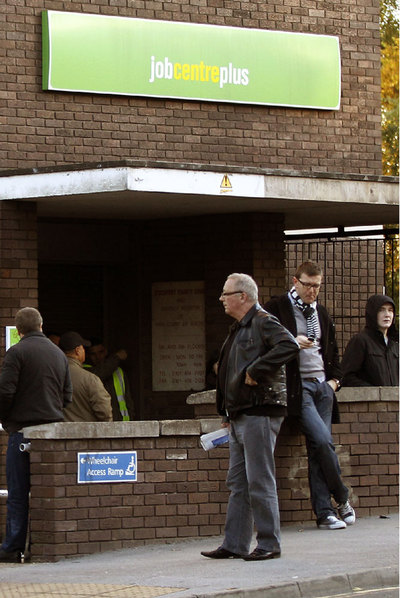 Una oficina de empleo en Stockport, al norte de Inglaterra.