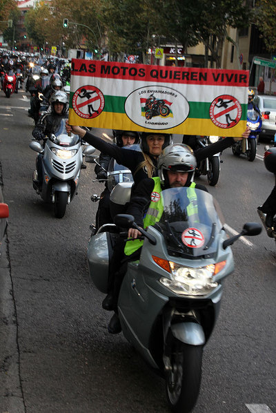 Protesta motera en la capital