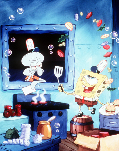 Imagen de la serie de dibujos animados  Bob Esponja. 