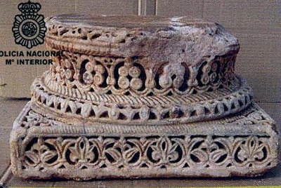 La basa de la columna omeya subastada en Christie's.