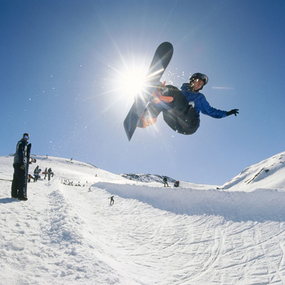 Snowboard en las pistas de Baqueira Beret, en el Pirineo catalán.