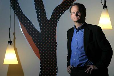 Lawrence Lessig, durante su visita a Barcelona.