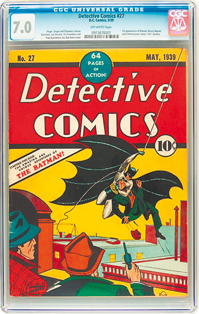  El ejemplar de  Detective Comics  vendido por casi medio millón de dólares.  