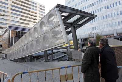 Hundimiento de un aparcamiento de diseño