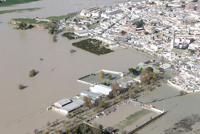 El Guadalquivir sigue sin ceder en las calles de Lora del Río