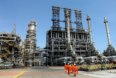 Instalaciones petroleras en el municipio venezolano de Puerto La Cruz.