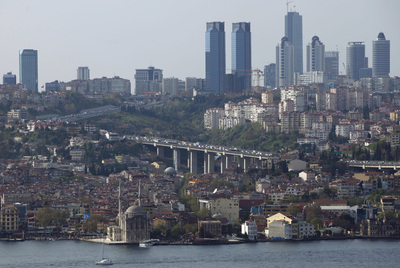 Vista del barrio de Levent, uno de los principales distritos financieros de Estambul.