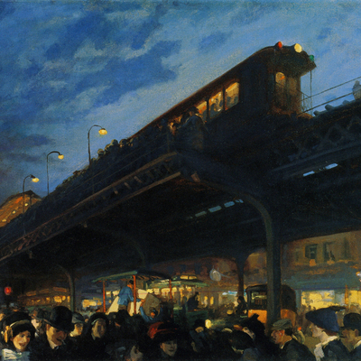  A las seis, en invierno  ( 1912), óleo de John Sloan.