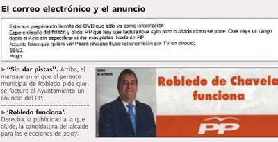 "Factúralo al Ayuntamiento, sin especificar nada del PP"