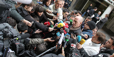 Luis Rubiales comparece ante los medios.