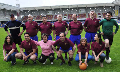 Cargos institucionales de todos los partidos apoyaron al Pontevedra en la fase de ascenso a Segunda, el año pasado.