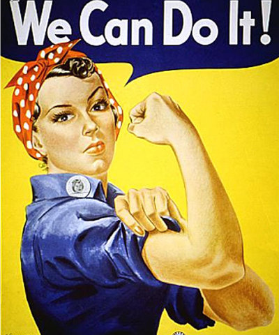 Doyle (arriba) y el cartel que inspiró.