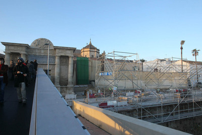 Obras del futuro centro de recepción de visitantes de Córdoba.
