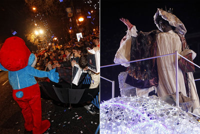 Pasacalles, paraguas de arrastre y otro rey tiznado