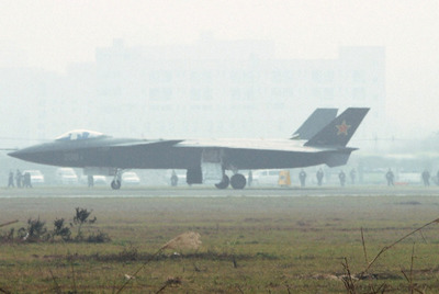 Imagen de un avión  J-20  chino tomada el pasado 7 de enero en  la provincia de Sichuan.