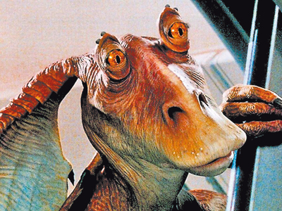  Jar Jar Binks, la criatura que introdujo los chistes de pedos en  Star Wars.   