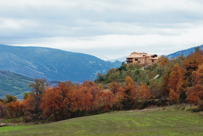 La Granja Santa Gadea vive inmersa en el bosque repoblado que le sirve para consumir menos CO2 del que emite a la atmósfera.