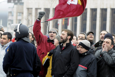 Cientos de mineros increpan a Feijóo por el conflicto del carbón