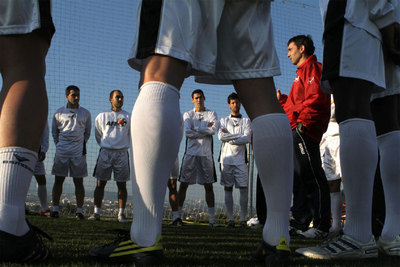 Una sesión preparatoria en L'Alfàs del Pi de los jugadores en paro.