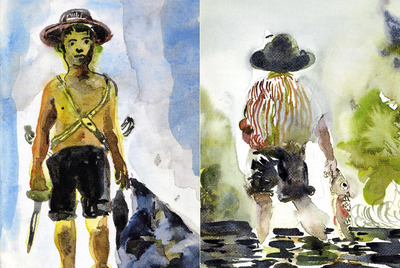  Huckleberry Finn  visto por  Santi Moix.