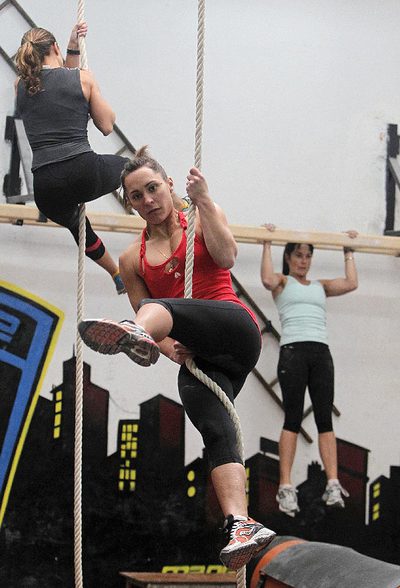 Aspirantes a las oposiciones para bombero del Ayuntamiento.