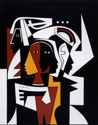  Elat Ayong (Unión del Pueblo),  obra del artista ecuato-guineano Leandro Mbomio.