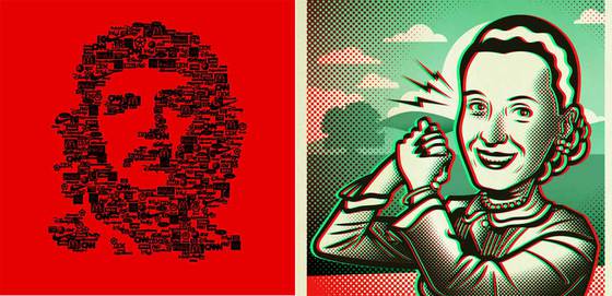  No logo che  (Patrick Thomas) y i La razón de mi ira (Alderete), dos de las obras que se exponen en la Casa de América.